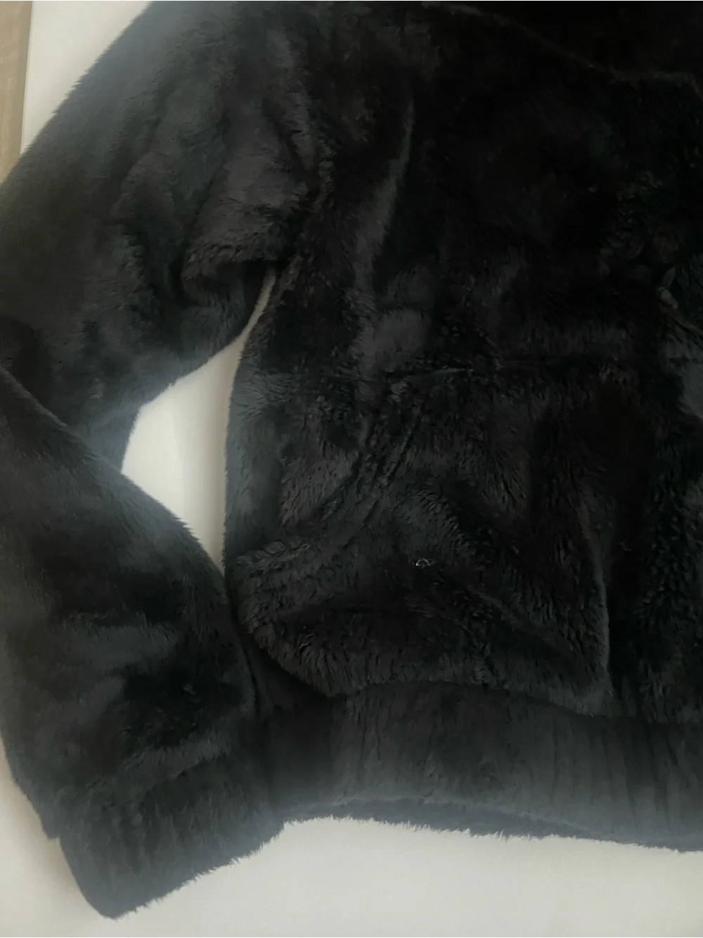 The North Face Girls Black Plush Fleece Full Zip Jacket Size M 10/12